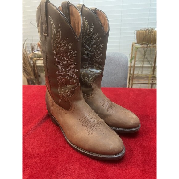 Laredo Men\'s Leather Vamp Fox 4242 Western Boots Size 8.5D main image 10